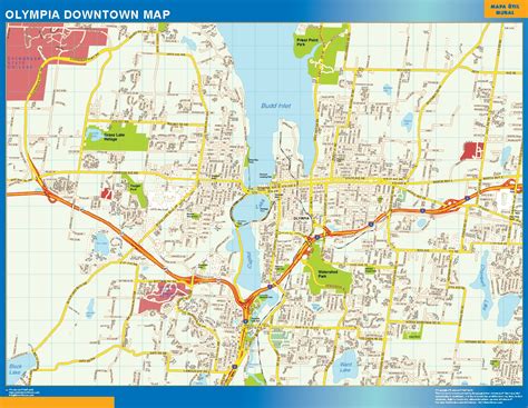 Olympia downtown map | Wall maps