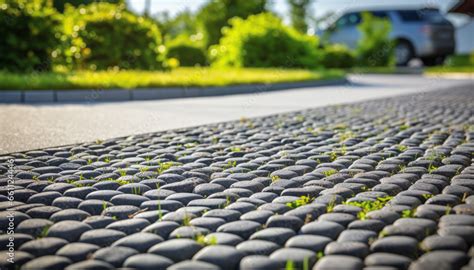 Sustainable Driveway Solution: A Concrete Lawn Grid Filled with Gravel ...