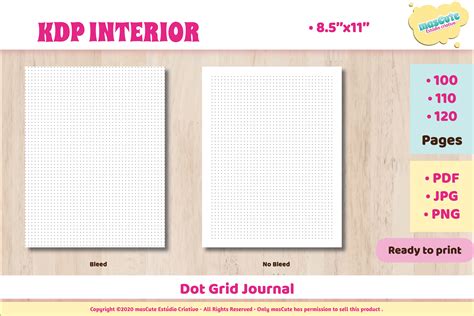 KDP Interior Dot Grid Journal Graphic by mascuteestudio · Creative Fabrica