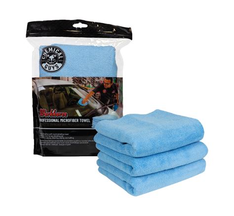 Chemical Guys - Workhorse Professional Microfiber Towels - Blue 16x16 ...