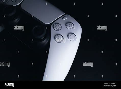 Sony Playstation 5 white Gamepad. Studio Shot Stock Photo - Alamy