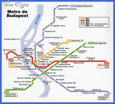 Budapest Metro Map - ToursMaps.com