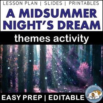 A Midsummer Night's Dream Themes Textual Analysis Activity by English Bulldog