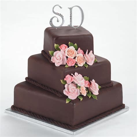 Chocolate Fondant Wedding Cakes