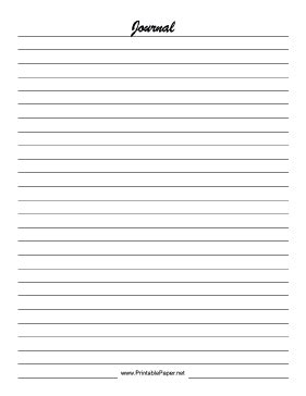 Print out this lined journal paper to record your thoughts or ...