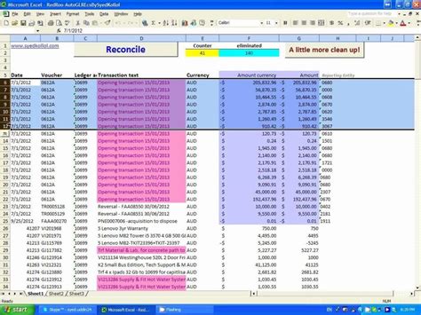 General Ledger Reconciliation Template Excel