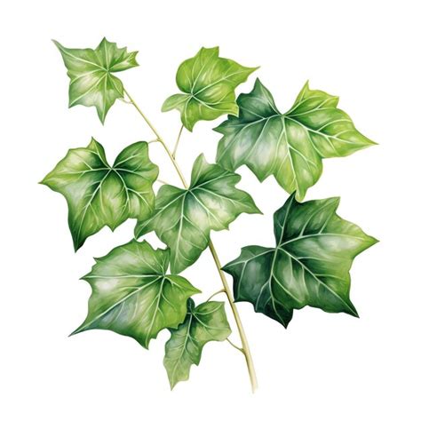 Premium AI Image | beautiful Ivy leaves with a watercolor wash ...