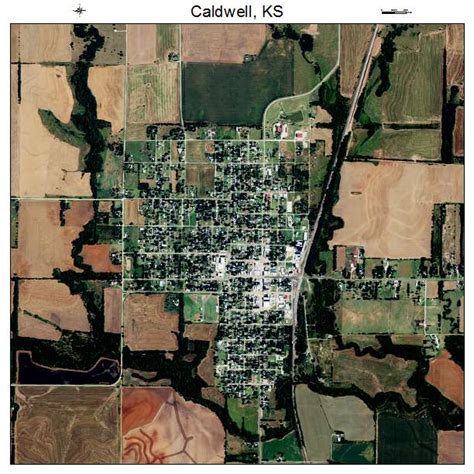 Aerial Photography Map of Caldwell, KS Kansas