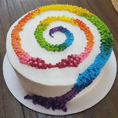 Rainbow Swirl Cake | Cake, Custom cakes, Rainbow swirl cake