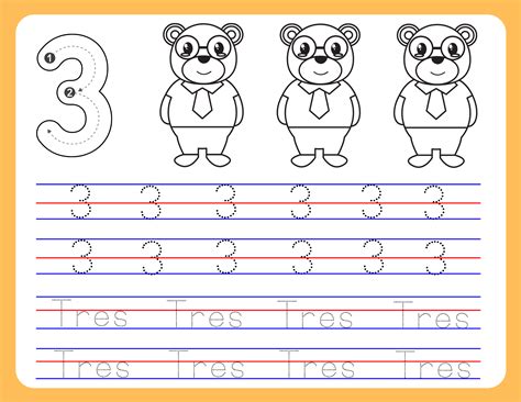 Spanish Numbers Worksheet For Kids