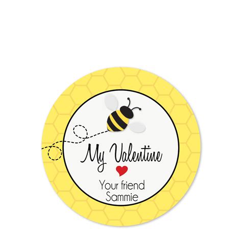 Bee My Valentine - Valentine's Day Class Stickers - Pipsy