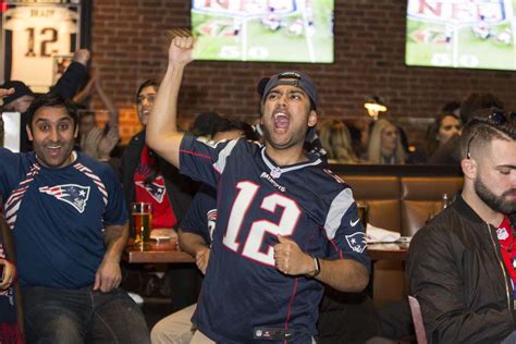 New England Patriots Fans Watch Their Team Play The Atlanta Falcons In ...