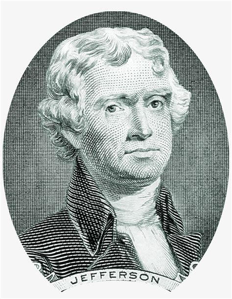 Thomas Jefferson Portrait On Two Dollar Bill - Jefferson 2 Dollar Bill - 1485x1842 PNG Download ...