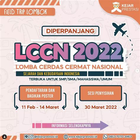 Lomba Cerdas Cermat Nasional 2022 Tema Sejarah dan Kebudayaan Indonesia - Universitas ...