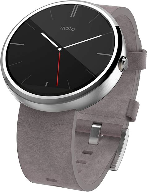 Motorola Moto 360 1st Gen Sport 45mm Smart Watch Metal Smartwatch, Gray Stone Leather - Walmart.com