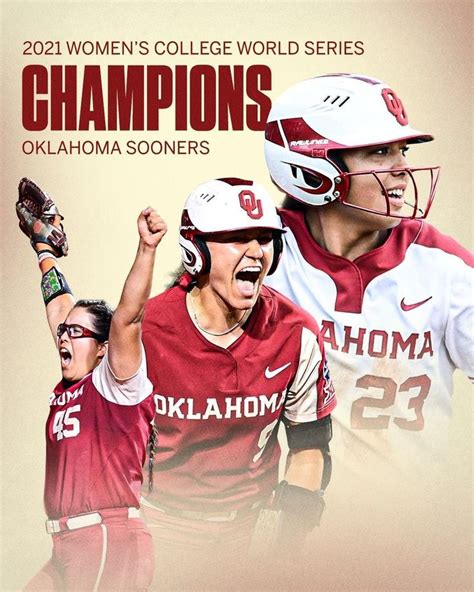 Softball Champions | Oklahoma softball, Ou softball, Sooners