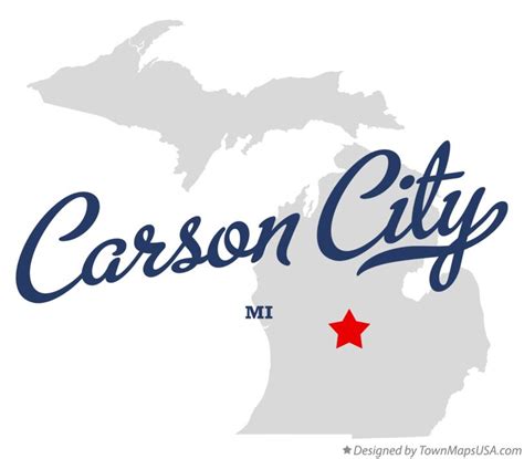 Map of Carson City, MI, Michigan