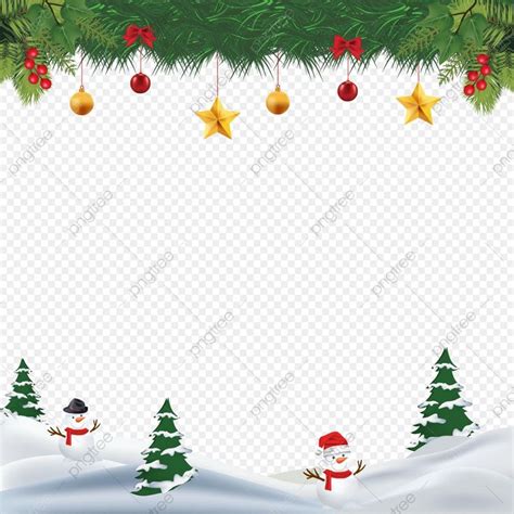 Christmas Ornament Border Vector Hd Images, Christmas Border Winter ...