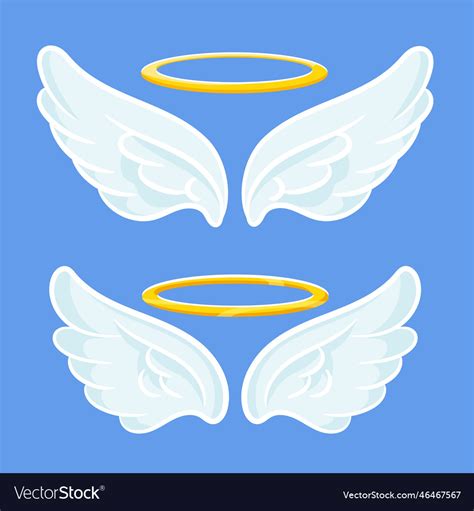 Angel halo element set Royalty Free Vector Image