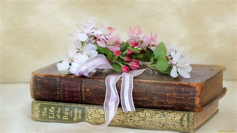 Free photo: Books and Flowers - Apple, Blooming, Blossom - Free Download - Jooinn