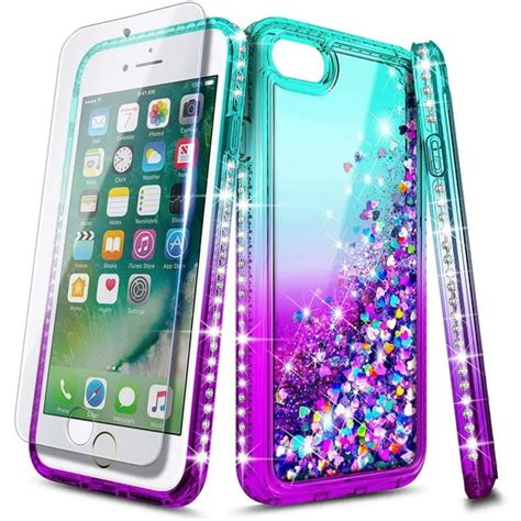 For iPhone SE 2020 Case (2nd Gen), iPhone 8/7, iPhone 6S/6 with Tempered Glass Screen Protector ...