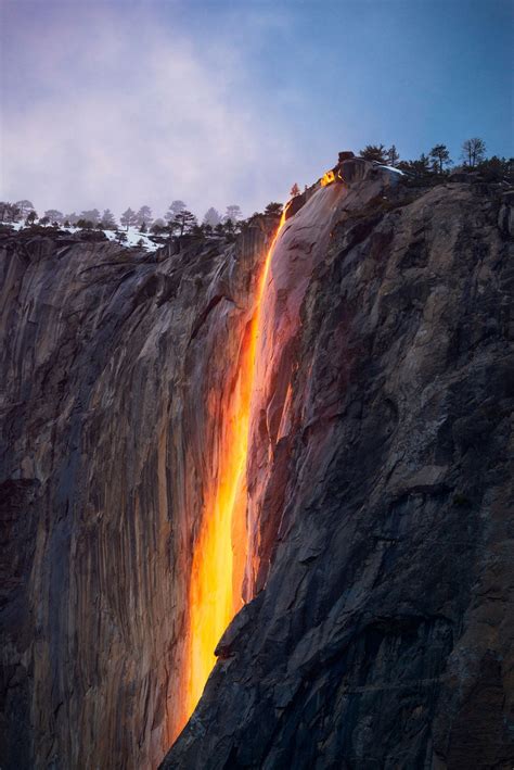 February Sunsets Create Firefall at Yosemite's Horsetail Fall