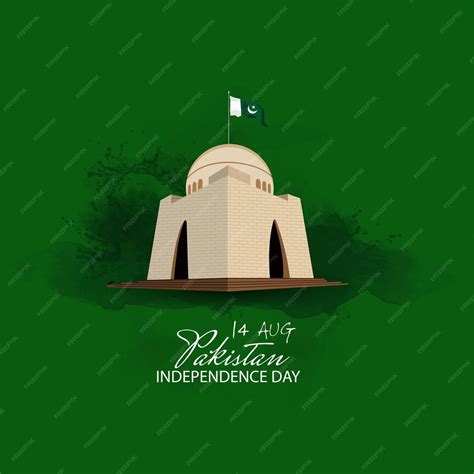 Premium Vector | 14th August of Independence Day of Pakistan holiday Pakistan flag