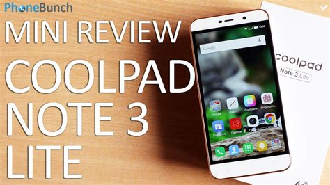 Coolpad Note 3 Lite Unboxing and Mini Review After 3 Days of Use - YouTube