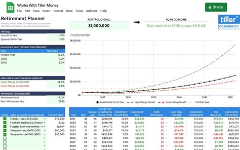 Retirement Planning Spreadsheet