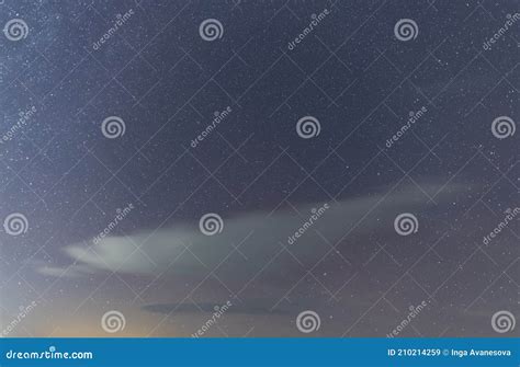 Beautiful Blue Starry Sky. Night Photography, Astronomical Background Stock Image - Image of ...