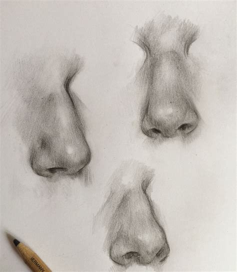 How to draw a nose – step by step – Artofit