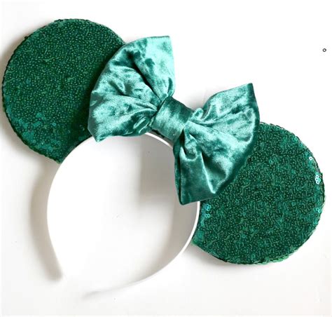 Green Sequin Minnie Ears Mickey Ears Disney Ears Mouse - Etsy