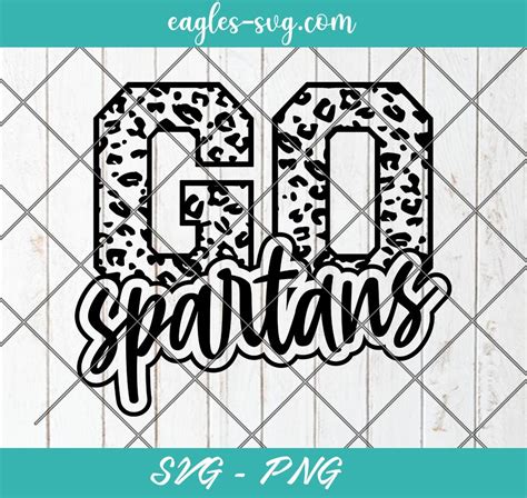 Go Spartans Leopard SVG, Spartans Cheer Mom Svg, Custom Mascot Svg, Cut ...