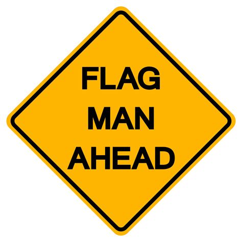 Flag Men Ahead Traffic Road Symbol Sign Isolate on White Background,Vector Illustration 2174411 ...