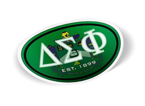 Delta Sigma Phi Color Oval Decal SALE $6.95. - Greek Gear®