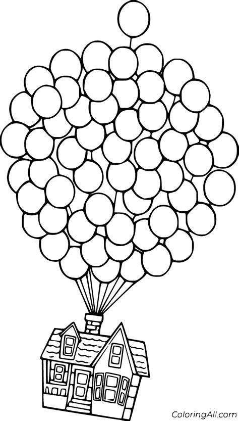 Up House Coloring Page Sketch Coloring Page