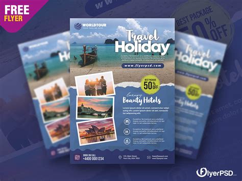 Free Travel Flyer Template PSD | Flyer PSD