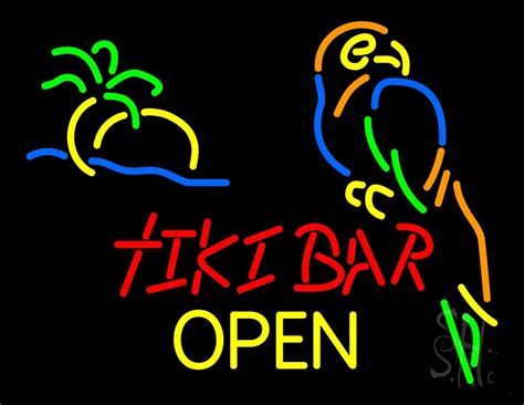 Tiki Bar Open Neon Sign|Bar Open Neon Signs- Every Thing Neon