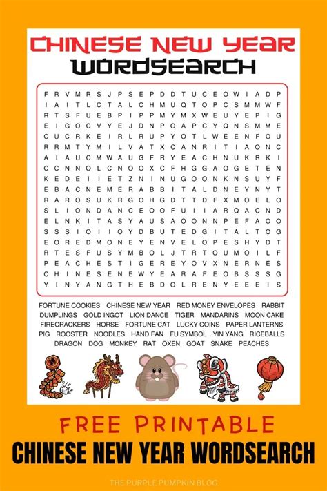 Free Printable Chinese New Year Activities Pack | Word Puzzles & More!