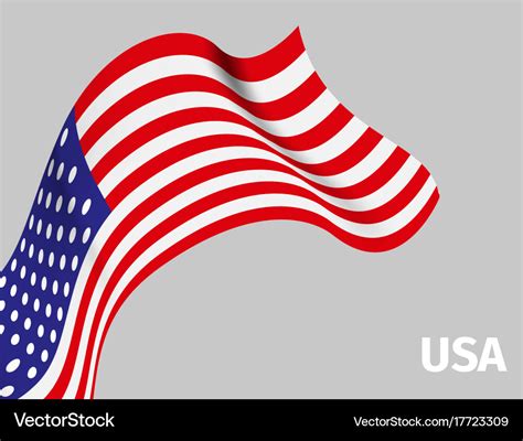 Background with usa wavy flag Royalty Free Vector Image