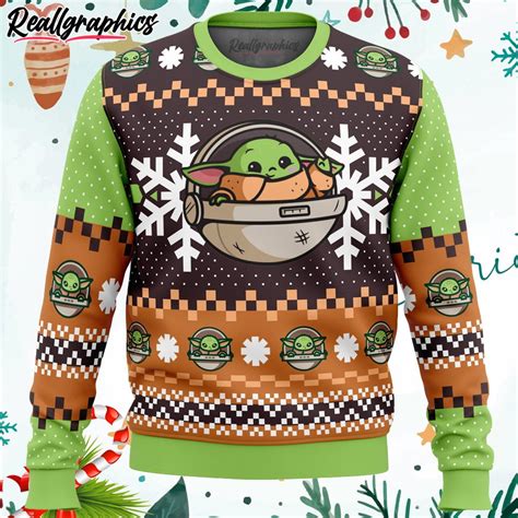 New Baby Yoda Star Wars Ugly Christmas Sweater - Reallgraphics