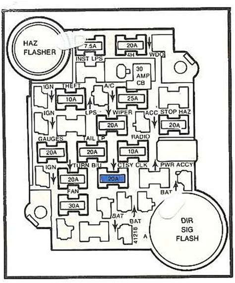 1984 chevy truck fuse box diagram