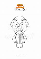 Coloring Page Animal Crossing Bea  Supercoloredcom sketch template
