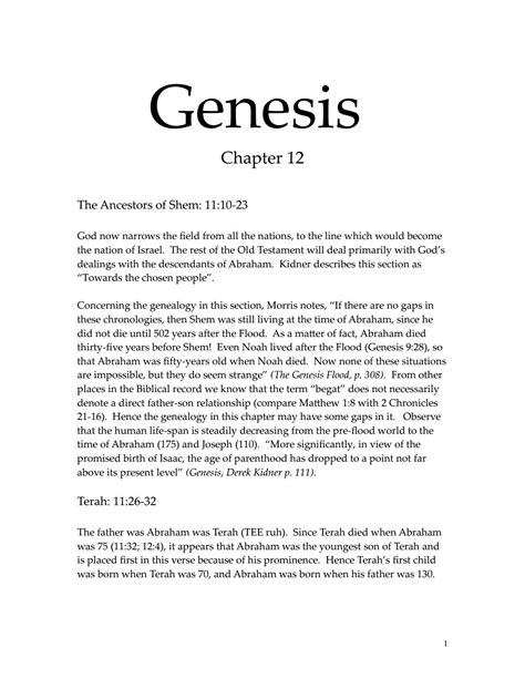 Genesis Chapter 12 Commentary by Mark Dunagan by Mark Dunagan - Issuu