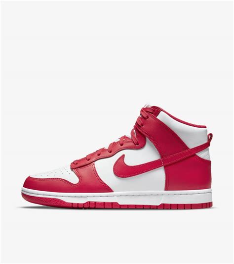 Dunk High 'Championship White and Red' (DD1399-106) Release Date. Nike SNKRS IN