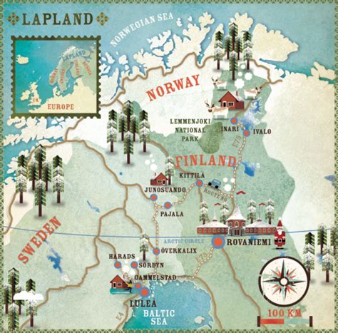 nathanthenerd | Illustrated map, Lapland, Map