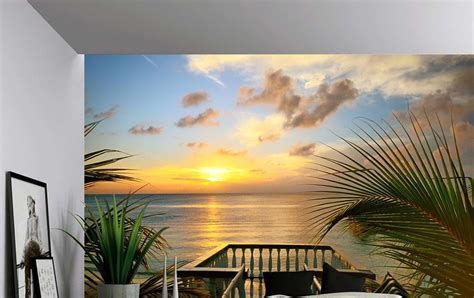 Beach Sunset Mural Wallpaper - Mural Wall