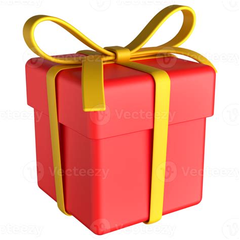 Red Gift Box 3D 12872345 PNG