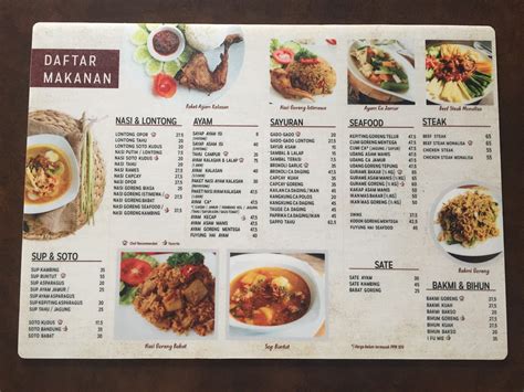 Gambar Menu Makanan Restoran - Gambar Barumu