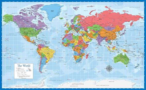 Laminated World Map - 18 x 29 - Wall Chart Map of Hungary | Ubuy